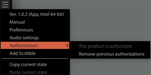 gem authorization in the popup menu