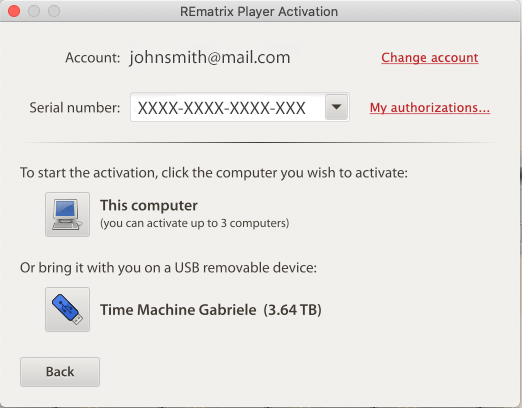REmatri player authorization